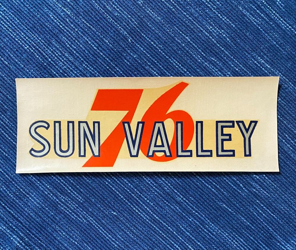 Vintage Union 76 Oil Sun Valley California Gas Station Decal Travel Souvenir